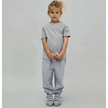 GRAY LABEL Tepláky GOTS Grey Melange