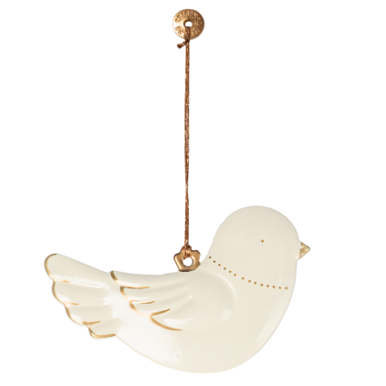 MAILEG Kovová ozdoba Bird off white S26