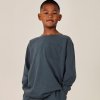 GRAY LABEL Oversized triko L/S GOTS - Blue Grey